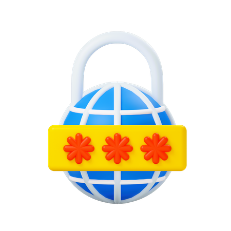 Global security  3D Icon