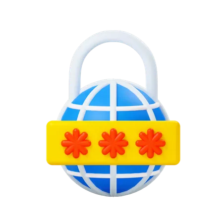 Global security  3D Icon