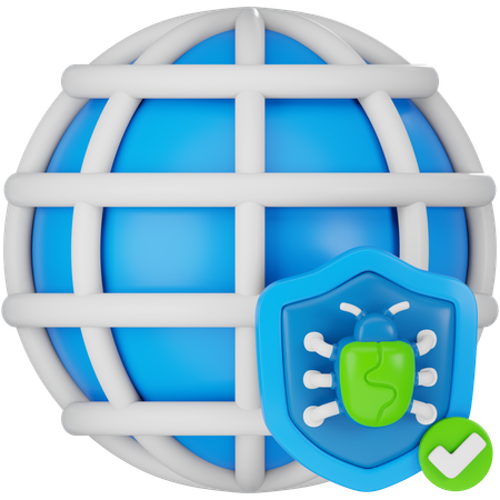 Global Security  3D Icon