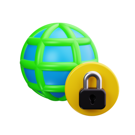 Global Security  3D Icon