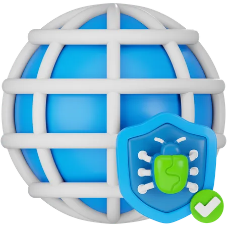 Global Security  3D Icon