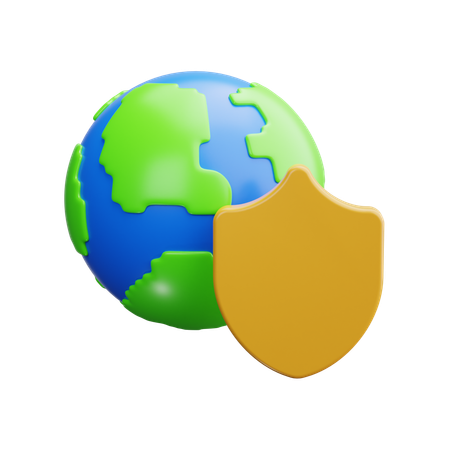 Global Security  3D Icon