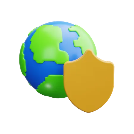 Global Security  3D Icon