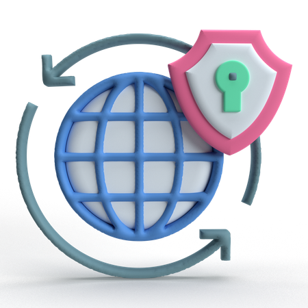 Global Security  3D Icon