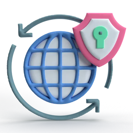 Global Security  3D Icon