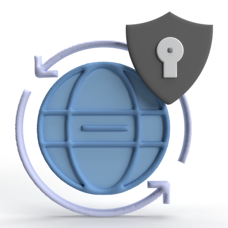 Global Security  3D Icon