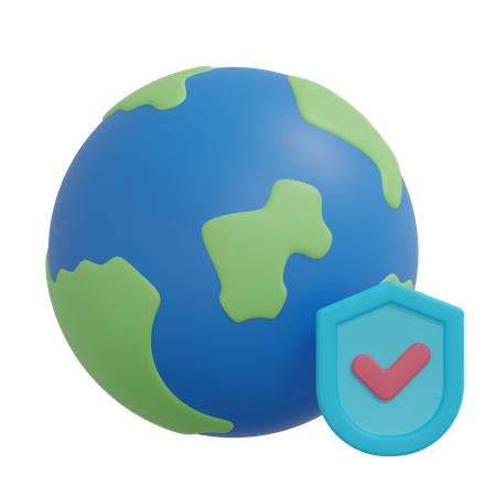 Global Security  3D Icon