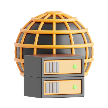 Global Server  3D Icon