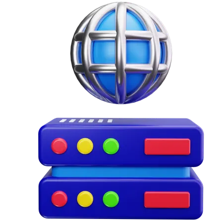 Global Server  3D Icon