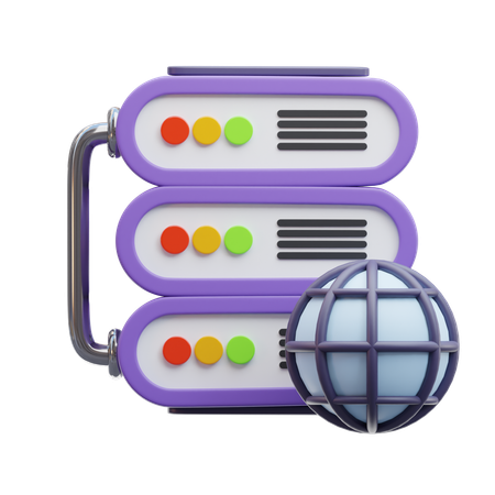 Global Server  3D Icon