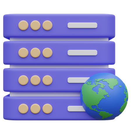 Global Server  3D Icon