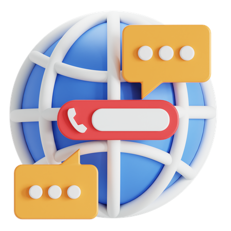 Global service  3D Icon