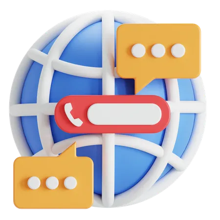 Global service  3D Icon