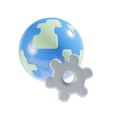 Global Service  3D Icon