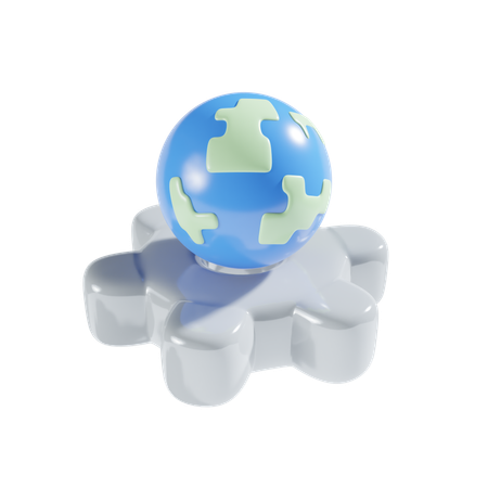 Global Service  3D Icon