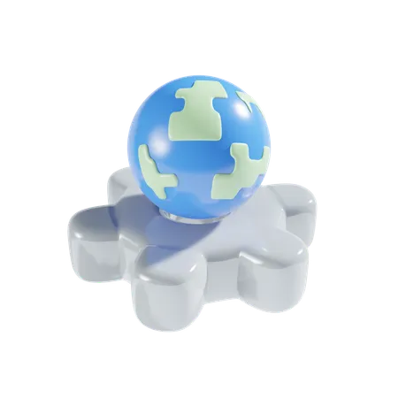 Global Service  3D Icon