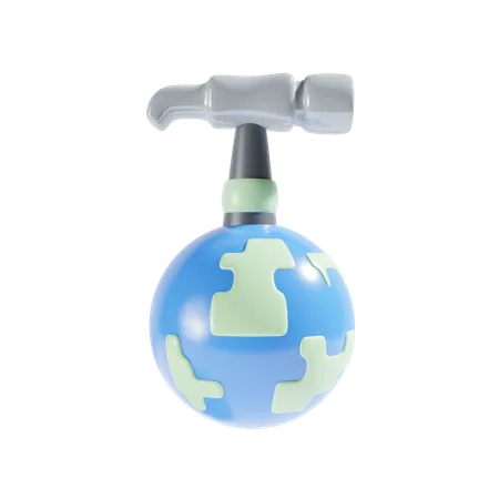 Global Service  3D Icon