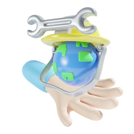 Global Service  3D Icon