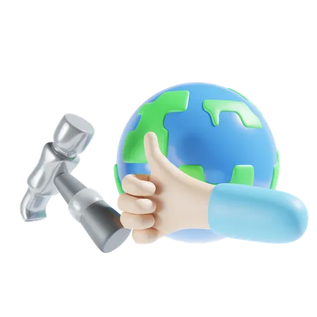 Global Service  3D Icon