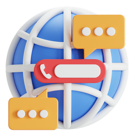 Global service  3D Icon