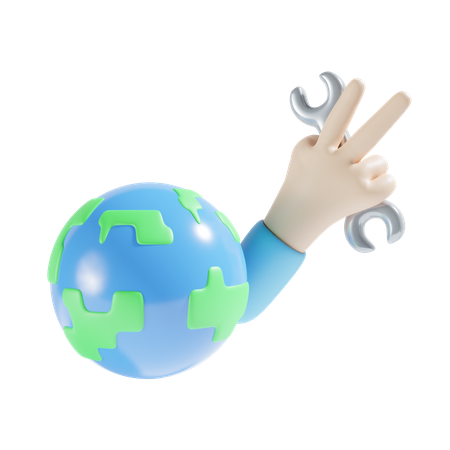 Global Service  3D Icon