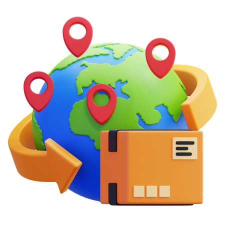 Global Shipping  3D Icon