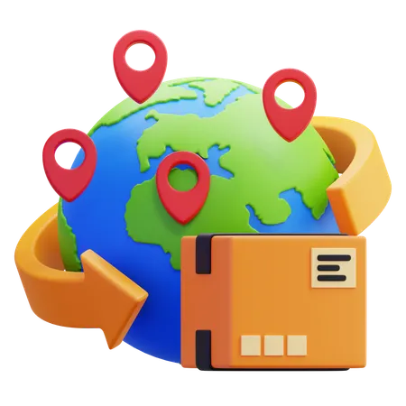 Global Shipping  3D Icon