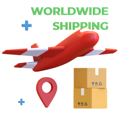Global shipping 3D Illustration