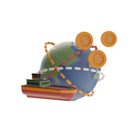 Global Shipping Expansion  3D Icon