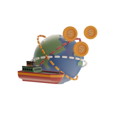 Global Shipping Expansion  3D Icon