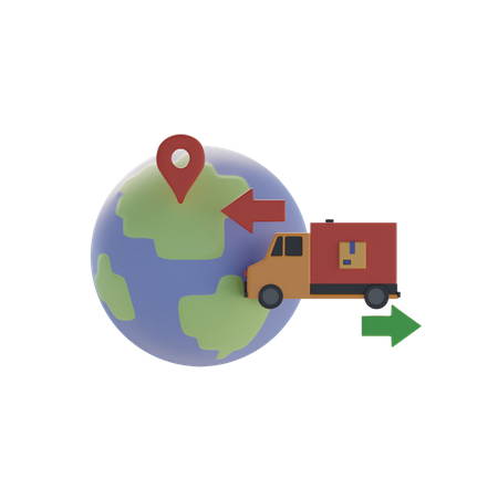 Global Shipping Return  3D Icon