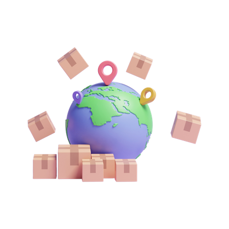 Global Shopping  3D Icon