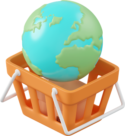 Global Shopping  3D Icon