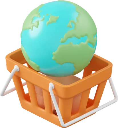 Global Shopping  3D Icon