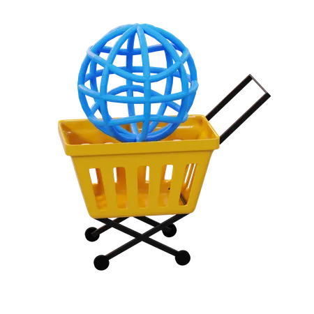 Global Shopping  3D Icon