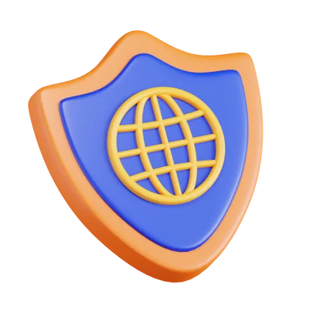 Global sicher  3D Icon