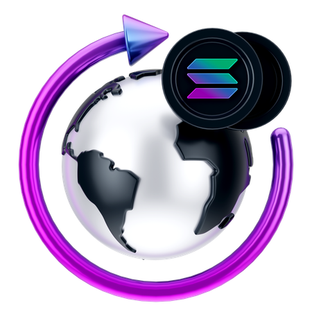 Global Solana Growth  3D Icon