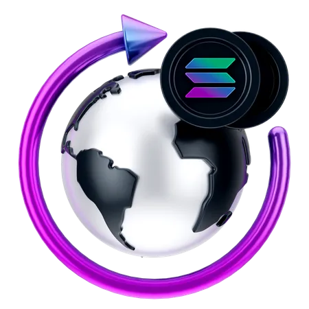 Global Solana Growth  3D Icon