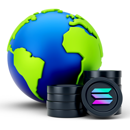 Global Solana Growth  3D Icon