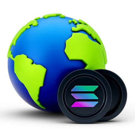 Global Solana Growth  3D Icon