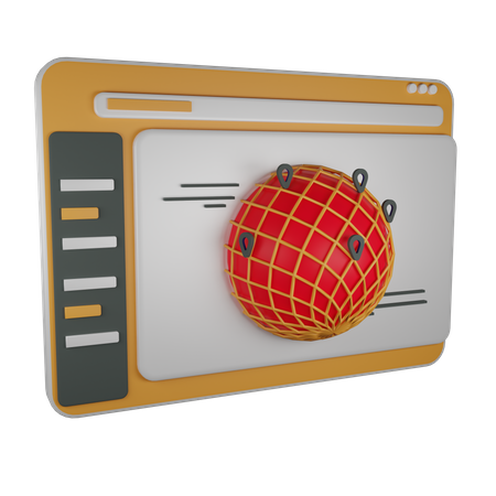 Global solution  3D Icon