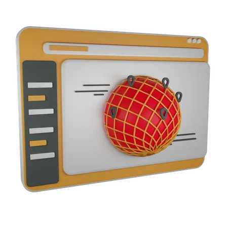 Global solution  3D Icon