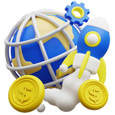 Global Startup  3D Icon