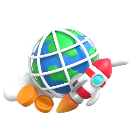 Global Startup  3D Icon