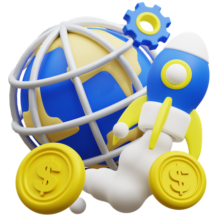 Global Startup  3D Icon