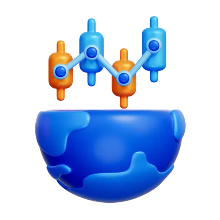 Global Stock Market  3D Icon