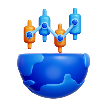 Global Stock Market  3D Icon