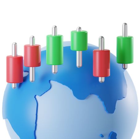 Global Stock Market  3D Icon