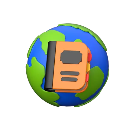 Global Study  3D Icon