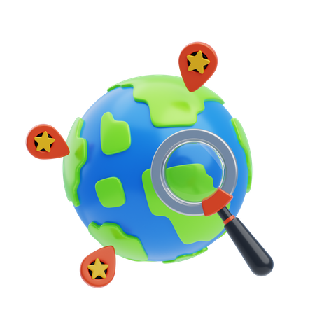 Global Survey  3D Icon